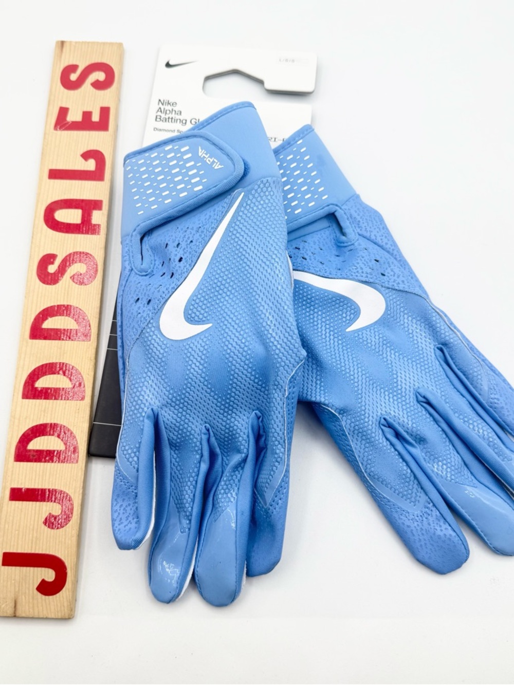 Nike Alpha Baseball Batting Gloves Baby UNC Blue Men’s Sz Large NWT